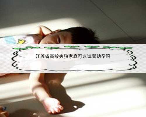 江苏省高龄失独家庭可以试管助孕吗